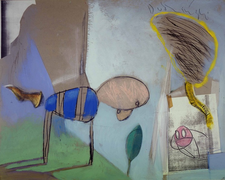 Arogancja klas rządzących&nbsp;&nbsp;&nbsp;&nbsp;1987&nbsp;&nbsp;&nbsp;&nbsp;kredka olejowa i pastel&nbsp;&nbsp;&nbsp;&nbsp;75 x 105cm